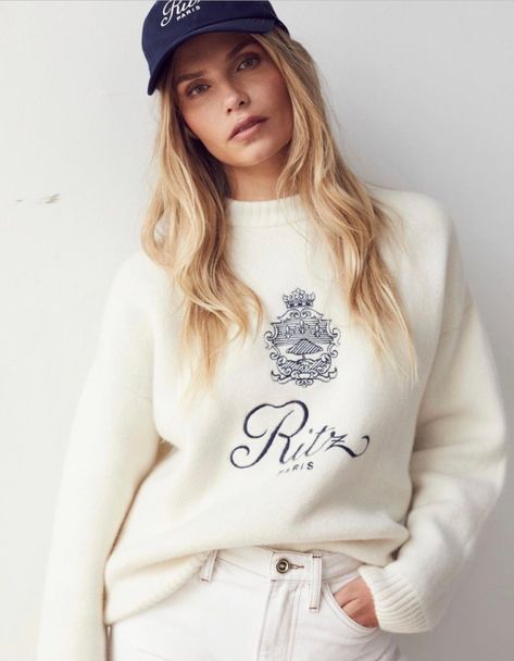 Ritz Paris Sweater, Frame Ritz Paris, Old Money Hoodie, Ritz Paris, The Ritz, Womens Crewneck, The Plaza, Festival Looks, Formal Style