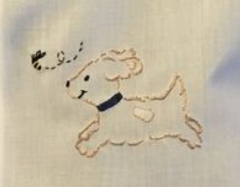 Puppy Embroidery Designs, Pencil Pouch Diy, Puppy Embroidery, Embroidered Baby Clothes, Diy Embroidery Shirt, Embroidery Animals, Embroidery Dog, Baby Dress Embroidery, Dog Outline