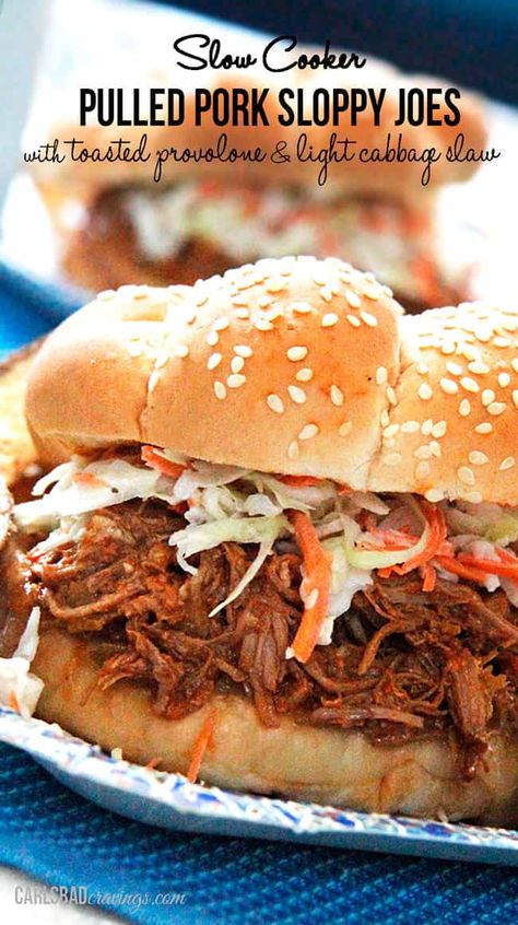 BEST Crock Pot Sloppy Joes (freezer instructions, make ahead, etc). Pork Sloppy Joes, Sloppy Joe Recipe Crock Pot, Crock Pot Sloppy Joes, Pork Sandwich Recipes, Slow Cooker Sloppy Joes, Pork Pulled, Carlsbad Cravings, Sloppy Joes Recipe, Slow Cooker Pulled Pork