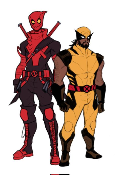 Into The Spiderverse, Marvel Character Design, Deadpool Art, Deadpool And Wolverine, Illustrative Art, Wolverine Art, Marvel Characters Art, Marvel Drawings, Pop Art Illustration