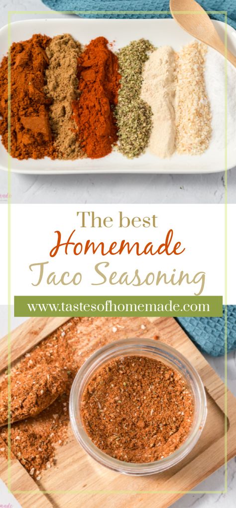 Just 7 simple spices blended together to create the best homemade taco seasoning. Best Homemade Taco Seasoning, Easy Taco Seasoning Recipe, Taco Seasoning Easy, Taco Seasoning Mix Recipe, Low Carb Taco Seasoning, Diy Taco Seasoning, Make Taco Seasoning, Low Carb Taco, Homemade Taco Seasoning Mix