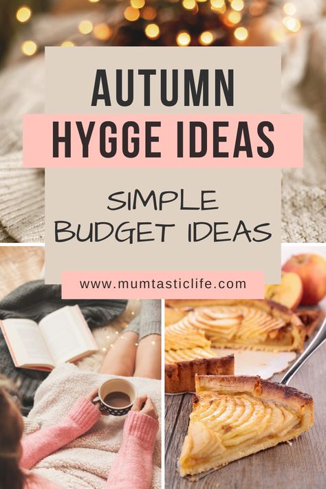 Simple, budget Hygge ideas for your home and life to Hygge all Autumn long. October Decorating Ideas, Hygge Studio Apartment, Cozy Things To Do At Home, Hygge Fall Aesthetic, Fall Hygge Aesthetic, Cozy Hygge Living Room, Denmark Hygge, Hygge Lifestyle Inspiration, Hygge Fall