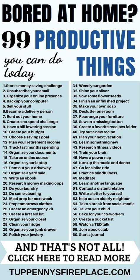 This a fantastic list of productive things to do when bored and at home. On your day off try these productive things to do any time day or at night, in summer or winter, all without spending money. When you have all these ideas and inspiration for projects at home instead of TV you can't be bored, there's so much you can do! Productive things to do at home. Productive things to do when bored. List of productive things to do on your day off or stuck at home. Productive things to do for teens Tenk Positivt, Inspirerende Ord, Bored At Home, What To Do When Bored, Things To Do At Home, Productive Things To Do, Things To Do When Bored, Self Care Activities, Get Organized