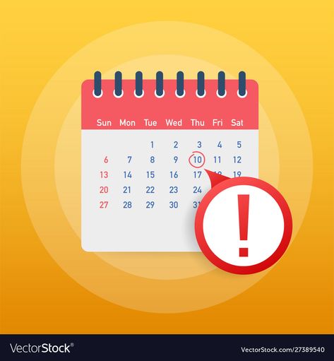 Reminder Notification, Calendar Vector, Calendar Reminder, Calendar Date, Story Highlights, Event Calendar, Vector Stock, Important Dates, Post Design