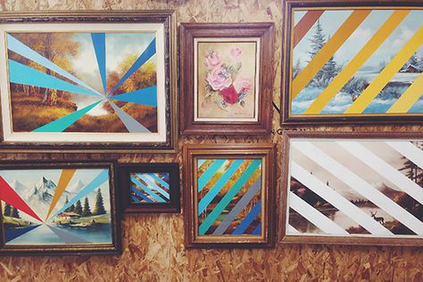 Round Up: 10 Amazing DIY Upcycled Thrift Store Art » Curbly | DIY Design & Decor Thrift Store Art, Thrift Store Diy, Thrift Store Crafts, Wood Burning Art, Upcycled Home Decor, Vintage Diy, Upcycled Crafts, Diy Vintage, Thrift Store Finds