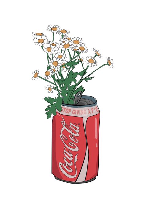 Mexican Coke Aesthetic, Mexican Graphic Design Illustrations, Coke Can Tattoo, Loteria Painting, Coke Bottle Tattoo, Coca Cola Tattoo, Mexican Graphic Design, Coke Can, Bottle Drawing