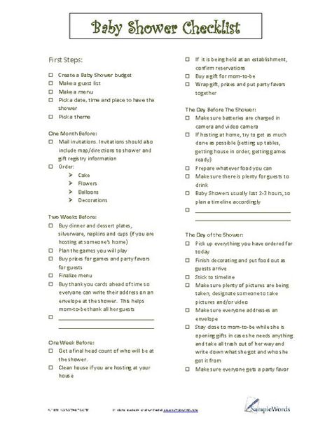 This baby shower checklist is designed to help the hostess build the best baby shower for the mom-to-be by including all of the details that need to be completed in time for the party, including reserving a venue, ordering the cake and sending invitations. Organisation, Gender Reveal Themes Creative Color Schemes, Baby Shower Planning Checklist, Shower Checklist, Bos Baby, Shower Boys, Infant Development, Baby Shower Checklist, Boy Baby Shower Ideas