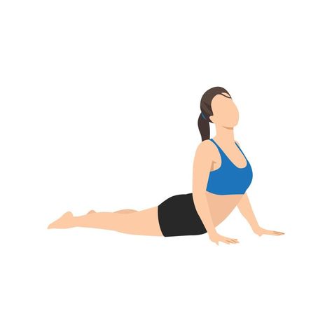 Bhujangasana Pose, Cobra Stretch, Cobra Pose Yoga, Posture Yoga, Yoga Illustration, Illustrator Design Tutorial, Cobra Pose, Quick Workout Routine, Illustrator Design