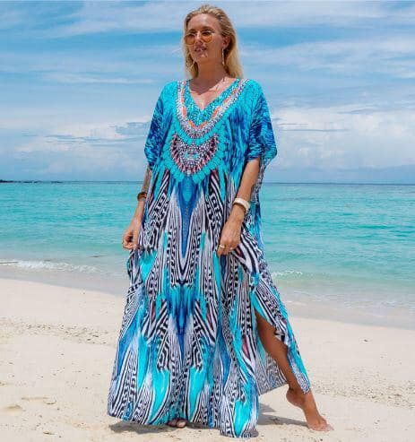 Bohemian Beach Dress, Kaftan Maxi Dress, Beachwear Collection, Printed Robe, Boho Mini Dress, Oversized Dress, Vestidos Vintage, Summer Beach Wear, Kaftan Dress