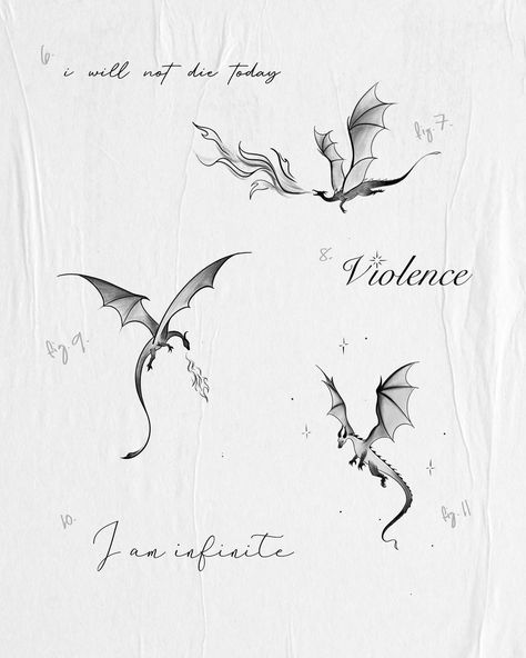 Fourth Wing Tattoo Ideas, Book Dragon Tattoo, Fine Line Dragon Tattoo, Wing Tattoo Ideas, Fourth Wing Tattoo, Riders Quadrant, Book Inspired Tattoos, Dragon Tattoo Drawing, Small Dragon Tattoos