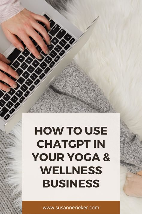 I'm showing you 3 things ChatGPT can do for you in your yoga & wellness business: 1. Provide you with title ideas for upcoming workshops 2. Help you to write social media captions 3. Write an entire blog post for you Yoga Social Media Posts, Learning Yoga, Social Media Captions, Yoga Marketing, Title Ideas, Post Yoga, Yoga Business, Spiritual Entrepreneur, Making Money On Youtube