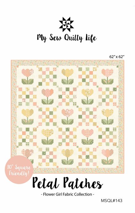 Classy Quilt Patterns, Art Nouveau Quilt, Checkerboard Quilt Pattern, Free Flower Quilt Block Patterns, Pretty Quilt Patterns, Grandmothers Flower Garden Quilt Pattern, Blanket Sewing Patterns, Clover Quilt Block, Wedding Quilt Ideas