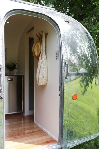 had Modern Caravan, Airstream Caravel, Airstream Living, Airstream Bambi, Airstream Remodel, Airstream Interior, Airstream Renovation, Fiberglass Shower, Vintage Airstream