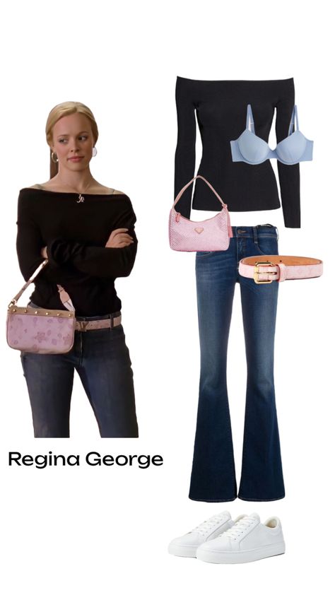 Regina George outfit inspo Regina George Outfit, Dresses Straight, Mean Girls Outfits, 2000s Outfit, Famous Outfits, 2000s Outfits, Regina George, 2000s Fashion Outfits, French Designer