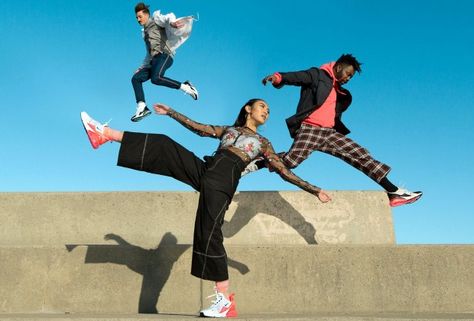 #Nike #Dancers #Dance #AirMax270Sneaker Nike Dance, Jumping Pictures, Interactive Art Installation, Skin Care Center, Nike Ad, Sporty Shoes, Air Max Day, Nike Air Max 270 React, Break The Rules