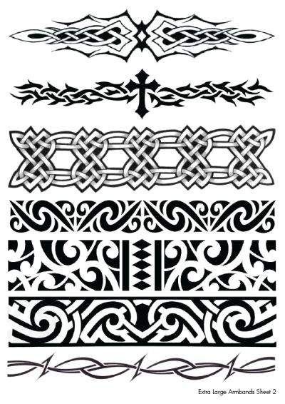 Extra Large Black Henna Temporary Tattoos | Band tattoo designs, Tribal armband tattoo, Arm band tattoo Tattoos Band, Celtic Band Tattoo, Tattoos Pulseras, Tattoo Arm Band, Celtic Tattoos For Men, Band Tattoos For Men, Celtic Cross Tattoos, Rock Argentino, Armband Tattoos