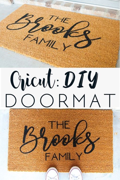 Diy Doormat, Vinyle Cricut, Idee Cricut, Projets Cricut, Cricut Projects Beginner, Mason Jar Crafts Diy, Cricut Explore Air, Cricut Craft Room, Diy Cricut