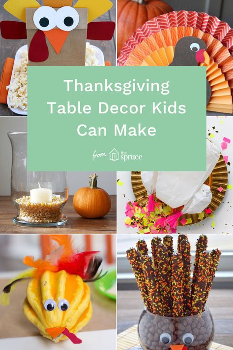 Thanksgiving is a festive holiday. Besides the food, it's an appropriate event to remember thankfulness. Working on crafts together is a great time to spark a discussion about being thankful. These easy centerpieces will liven up any Thanksgiving table and allow your kids to help participate in the celebration. #thanksgivingtable #thanksgivingcrafts #thanksgivingcraft #kidscrafts #craftsforkids #thanksgiving #thanksgivingtabledecor #thanksgivingdecor #thanksgivingdecorations Thanksgiving Craft Table Decor, Thanksgiving Centerpieces Diy Preschool, Toddler Thanksgiving Table Decorations, Thanksgiving Kids Centerpieces, Thanksgiving Center Piece For Kids, Kid Thanksgiving Table, Diy Thanksgiving Napkin Rings Kids, Kids Thanksgiving Crafts For The Table, Diy Kids Thanksgiving Centerpiece