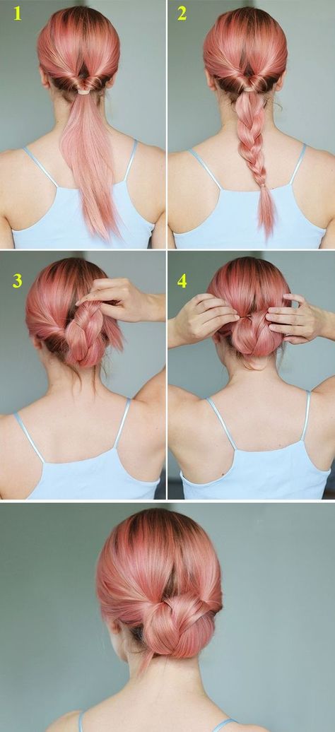 Simple Updo Tutorial, Old Fashioned Hairstyles, Dunner Wordend Haar, Updo Tutorial, Up Dos For Medium Hair, Easy Updos, Braided Hairstyles Updo, Easy Hair, Trending Hairstyles