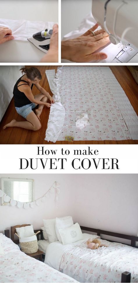 How to Make a Duvet Cover with a Video Tutorial #sewingtutorials #diyhomedecor #diykidsroom Make A Duvet Cover, Diy Duvet Cover, Diy Duvet, Join Fashion, Patterns Of Fashion, Popular Bags, Sewing Projects For Beginners, Bag Trends, Classic Pattern