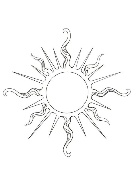 Apollo Sun Tattoo, Apollo Tattoo Design, Sun Tattoo Stencil, Apollo Symbol, Sun Line Art, Rising Sun Tattoos, Apollo Tattoo, Greece Tattoo, Sun Outline