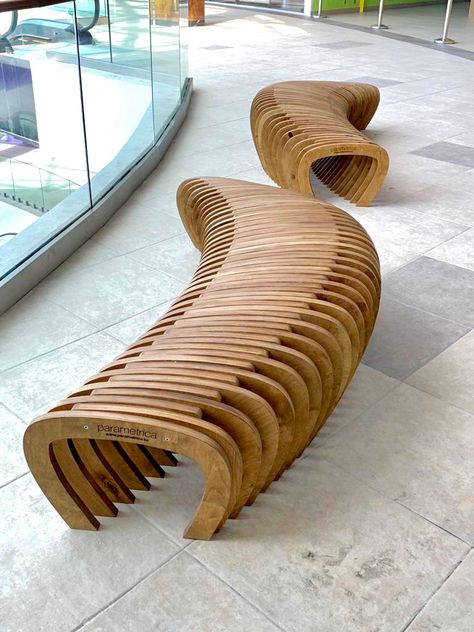 Parametric Bench, Cnc Furniture Plans, Urban Furniture Design, Loose Furniture, Workbench Designs, Curved Furniture, Wooden Sofa Designs, Cnc Furniture, Parametric Design