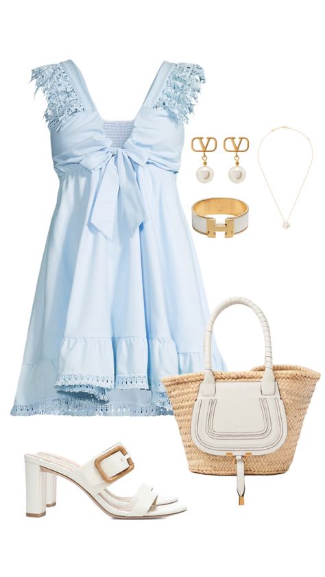 Summer 2022 
Designer fashion 
Luxe trends 
East coast style 
Coastal granddaughter 
Preppy style 
Dinner outfit 
Patio outfit Cute Dressy Outfits, Beach Outfit Blue, Outfits To Wear In Italy, Summer In Italy Outfits, Italy Outfit Ideas, Cruise Outfit Ideas, Rush Outfits, Church Outfit, Honeymoon Outfits