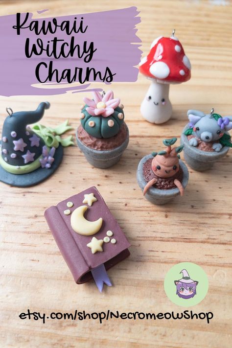 Kawaii Sculpey Clay, Polymer Clay Crafts Miniature, Crafts With Polymer Clay, Polymore Clay Ideas Cute, Clay Doll House Miniatures, Clay Crafts Witchy, Cute Clay Tutorials, Polymer Clay Creations How To Make, Polymer Clay Crafts Kawaii