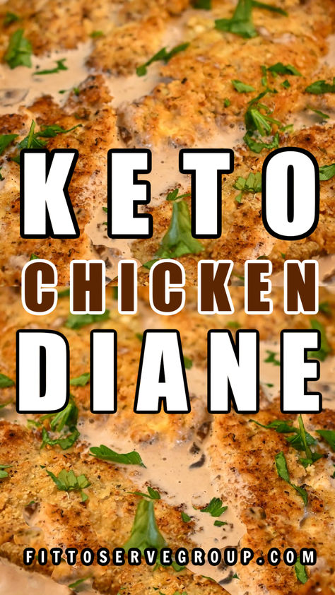 This keto chicken Diane recipe is perfect for those who want a flavorful and easy-to-make meal the whole family will love. Made with tender sautéed chicken breasts and a creamy mushroom sauce, it’s a low-carb and gluten-free Diane chicken recipe.#ketochickenrecipes Keto Cooked Chicken Recipes, Carb Free Chicken Recipes, Keto Chicken Strip Recipes, Keto Chicken Lunch Recipes, Keto Chicken And Mushrooms Recipes, Low Carb Chicken Recipes For Dinner Keto, Quick Keto Chicken Recipes, Low Carb Chicken Breast Recipes Easy, Keto Chicken Breast Recipes Crockpot