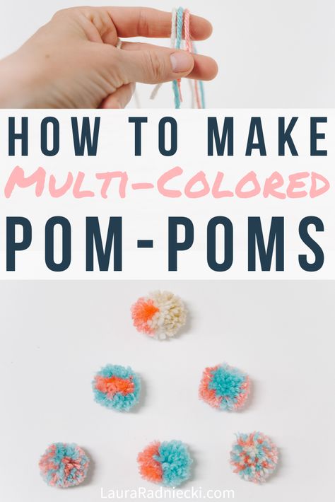 Fun Craft Projects, Pom Pom Animals, Yarn Crafts For Kids, Pom Crafts, Wrapping Techniques, Diy Pom Poms, Ball Ideas, Footprint Crafts, Diy Pom Pom