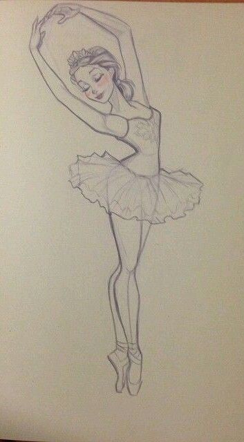 Ballay Dancer Drawing, Ballet Drawings Aesthetic, Ballerina Drawing Sketches Simple, Ballerina Tutu Drawing, Ballet Dancer Drawing Simple, Bailarina Drawing, Cute Ballerina Drawing, Ballerina Sketch Easy, How To Draw A Tutu