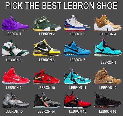 Which one is your all-time favorite? #repre23nt Lebron 1, Lebron 6, Lebron 4, Shawn James, Zapatillas Nike Basketball, Lebron Jordan, Shoe List, Lebron 7, Dream Building