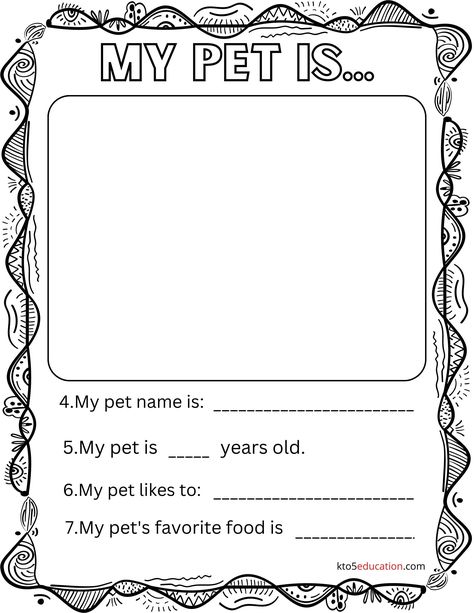 Comprehension Kindergarten, Free Printable Alphabet Worksheets, All About Me Worksheet, English Teaching Materials, Animal Worksheets, Kids Worksheets, Worksheets Preschool, English Worksheets For Kids, 1st Grade Worksheets