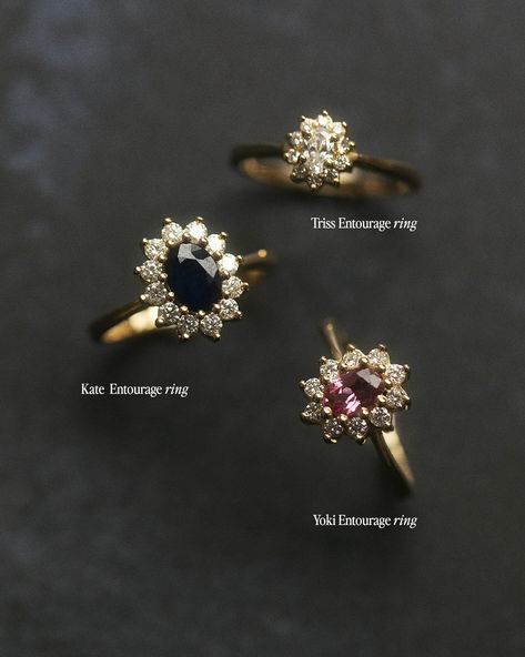 Our entourage rings - how big are you going? #gotitfromgranny #futureheirlooms #madetolast #studiokroewe #kroewe #jointhekroewe #14kgold #gold Vintage-Inspired Jewelry, Solid 14k Gold, Modern Heirlooms, Handcrafted Jewelry, Gold Jewelry, Lab-grown Diamonds, Recycled 14k Gold, Luxury Jewelry Handcrafted Jewelry Gold, Kate Ring, Gold Luxury, Vintage Inspired Jewelry, Gold Ring Designs, Big Diamond, Halo Diamond Ring, Recycled Gold, Halo Ring