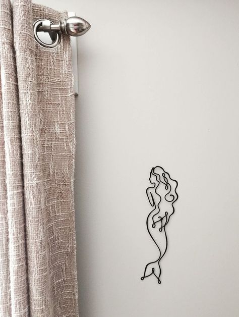 Small Mermaid Tattoo, Mermaid Room Decor, Remodel Farmhouse, Mermaid Tattoo Designs, Mermaid Room, Decor Western, Mermaid Wall Art, Decor Eclectic, Mermaid Tattoo