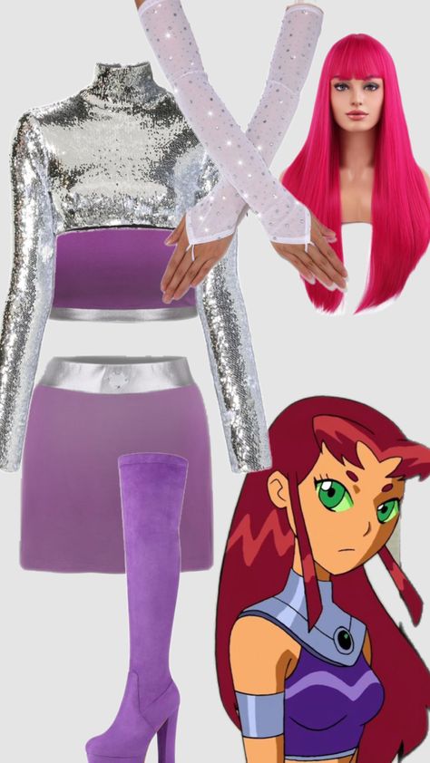 #teentitansgo #starfire #halloween #halloweencostumes Starfire Halloween, Starfire Costume, Teen Titans Go, Halloween Costumes, Halloween