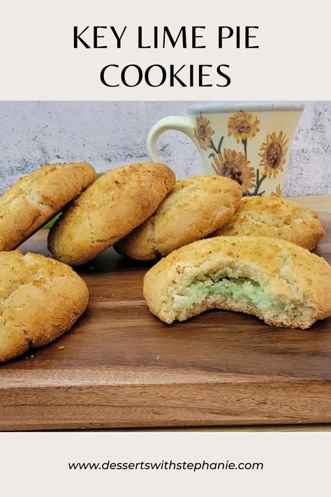 Key Lime Pie Cookies, Cookie Filling, Key Lime Recipes, Key Lime Cookies, Lime Cookies, Pie Cookies, Healthy Low Calorie Meals, Lime Recipes, Healthy Recipes On A Budget