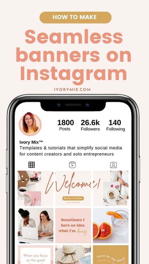 Banner For Instagram, Instagram Photoshop, Welcome Post, Instagram Banner, How To Make Banners, Instagram Grid, Instagram Strategy, Instagram Theme, Social Media Branding