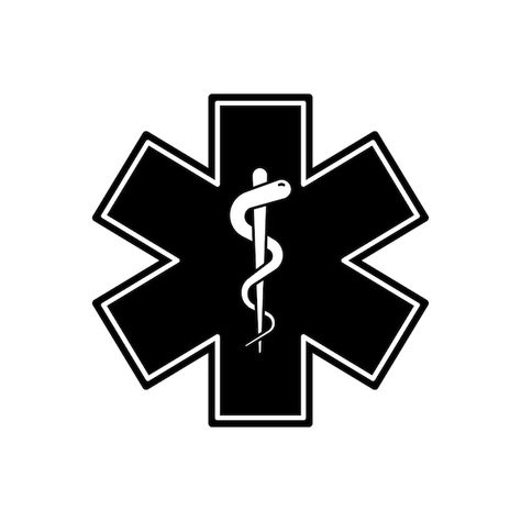 Emergency medical symbol. vector isolate... | Premium Vector #Freepik #vector #medical-sign #medical-symbol #medicine-symbol #hospital-sign Snake Medical, Medical Sign, Hospital Signs, Star Symbol, Medical Symbols, Emergency Medical, Premium Vector, Graphic Resources, Medical