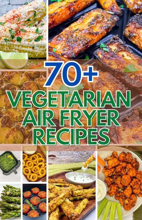 Air Fryer Vegetarian Recipes, Vegetarian Air Fryer Recipes, Vegetarian Air Fryer, Nuwave Oven Recipes, Resep Vegan, Best Vegetable Recipes, Easy Air Fryer Recipes, Air Fryer Recipes Vegetarian, Easy Air Fryer