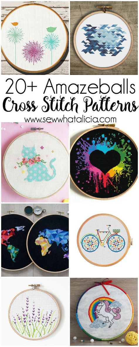 Where to find Cross Stitch Patterns: In this post I share with you the best place to find cross stitch patterns and I am sharing 20 of my favorite cross stitch patterns. Click through for the full list of patterns. | www.sewwhatalicia.com Embroidery Essentials, Stitches Design, Easy Embroidery, Cross Stitches, Embroidery Cross, Crochet Cross, Modern Cross Stitch, Cross Stitch Charts, Stitch Design