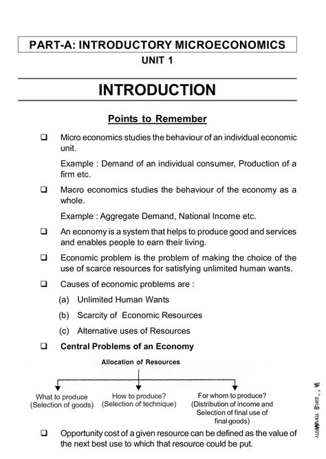 Class 11 Economics Notes for Introductory Microeconomics - AglaSem Schools Accounts Class 11 Notes, Tips To Study Economics, Economics Notes Class 11, Micro Economics Notes, Econometrics Notes, Economics Notes Student Class 12, Commerce Study Notes Class 11, Class 11 Commerce Notes, How To Study Economics