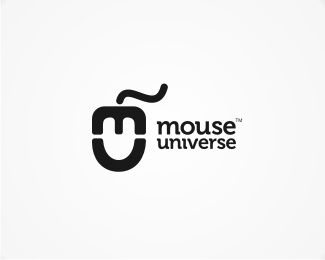 Mouse Universe Computer Logo, Mouse Logo, Examples Of Logos, Text Logo Design, Typographic Logo, Minimal Logo Design, Logo Project, University Logo, Creative Typography