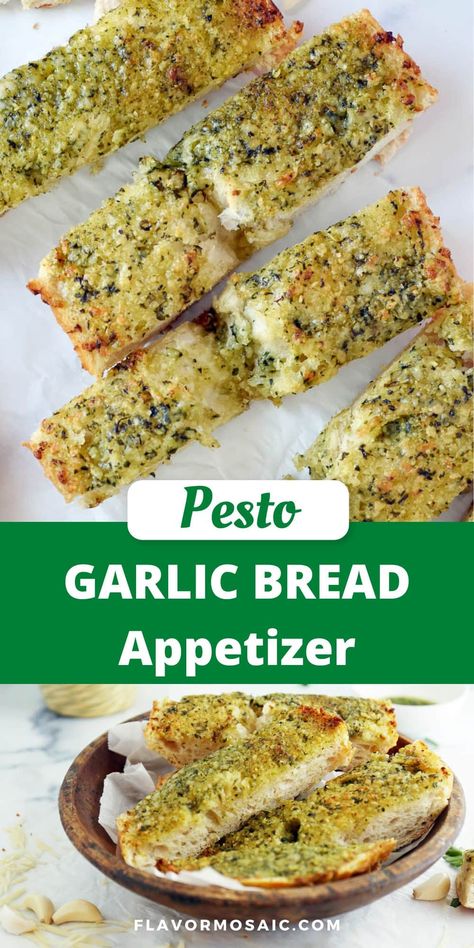 Bread Appetizers Easy, Pesto Butter, Sandra Lee Recipes, Pesto Bread, Cream Cheese Bread, Cheese Bread Recipe, Bagel Cream Cheese, Garlic Bread Recipe, Best Pasta Recipes