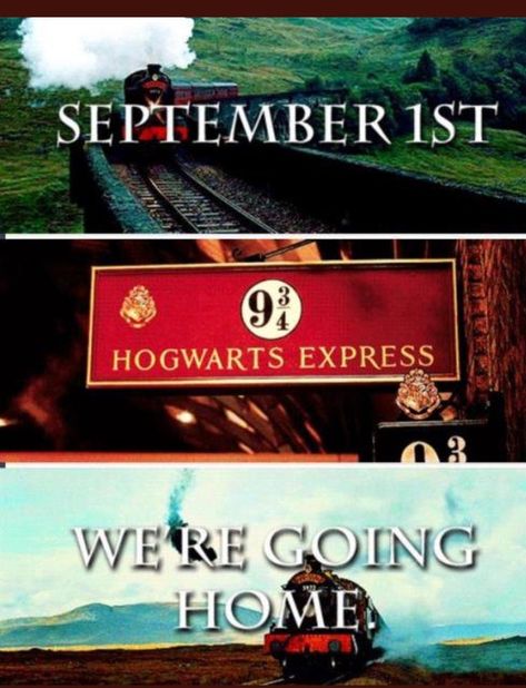 September 1st-Back to Hogwarts Back To Hogwarts, Happy September, September 1st, 1 September, Hogwarts Express, Harry Potter Books, Harry Potter Love, Hogwarts School, Mischief Managed