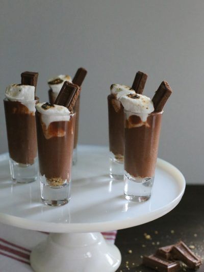 S’mores Pudding Shots thumbnail Smores Pudding Shots, Smores Shots, Shooter Desserts, Smores Pudding, Alcohol Chocolate, Jello Pudding Shots, Shot Glass Desserts, Adult Snacks, Tiny Bites