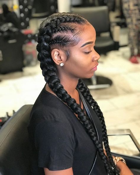 Two Braids Style, 2 Braids Hairstyles, Two French Braids, Beyonce Hair, Two Braid Hairstyles, 2 Braids, Feed In Braids Hairstyles, Natural Braids, Braided Cornrow Hairstyles