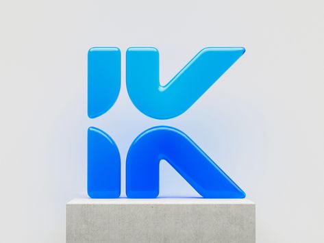 K monogram (3D version) ( for sale ) by Vadim Carazan - Logo Design for Carazan Brands on Dribbble K S Logo Design, K Star Logo, K Crown Logo, Uae Design, K Letter Logo, K Logo Design, 3d Branding, Monogram K, K Monogram