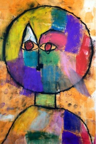 senecio and paul klee portraits. Portraits For Kids, Color Lessons, Clown Faces, Paul Klee, Chalk Art, Cubism, Creative Thinking, Childrens Art, Face Art