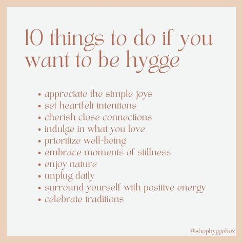 💖 Let's talk about embracing the hygge lifestyle. It's all about finding joy in the simple, cozy moments. Here's a little list to inspire your journey to warmth and comfort. Hygge November, Hygge Bucket List, Hygge January, Hygge In November, Hygge Lifestyle Inspiration, Hygge Fall, Fall Hygge, Hygge Aesthetic, Hygge Winter